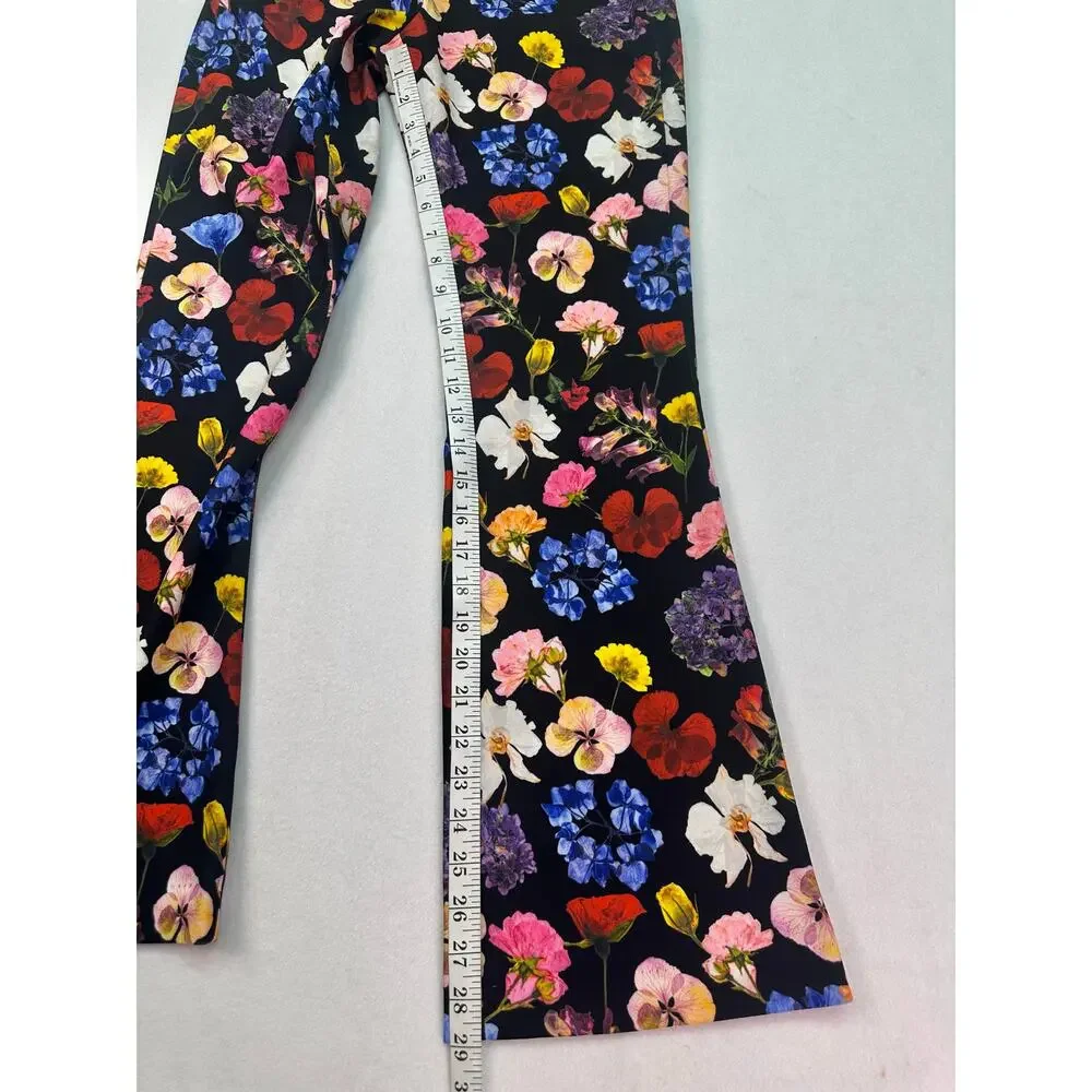 Alice + Olivia RMP Bootcut Pants Timeless Blossom Floral Mid Rise Size 0 - Picture 13 of 15